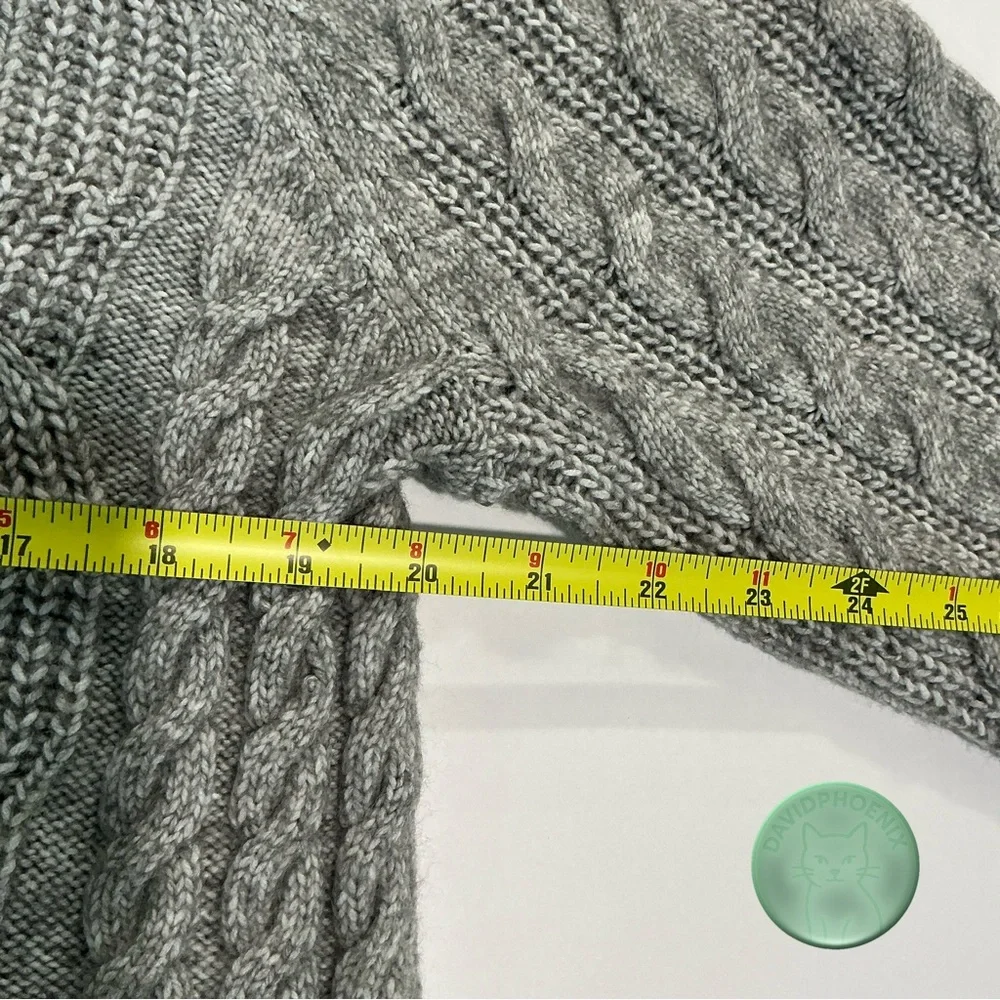 EXPRESS Sweater Cable Knit Turtleneck Gray Size M – Conscious Edit - Picture 6 of 9